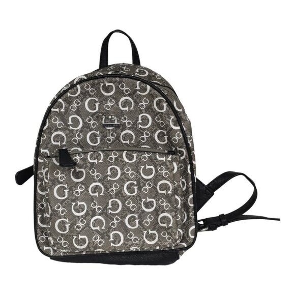 Guess Elkton Signature Logo Mini Purse Backpack Compact Designer Diaper Bag Gray - Picture 2 of 13